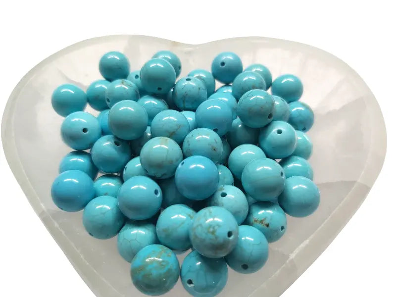 Howlite turquoise - 10 mm - 20 Perles Les Précieuses Perles