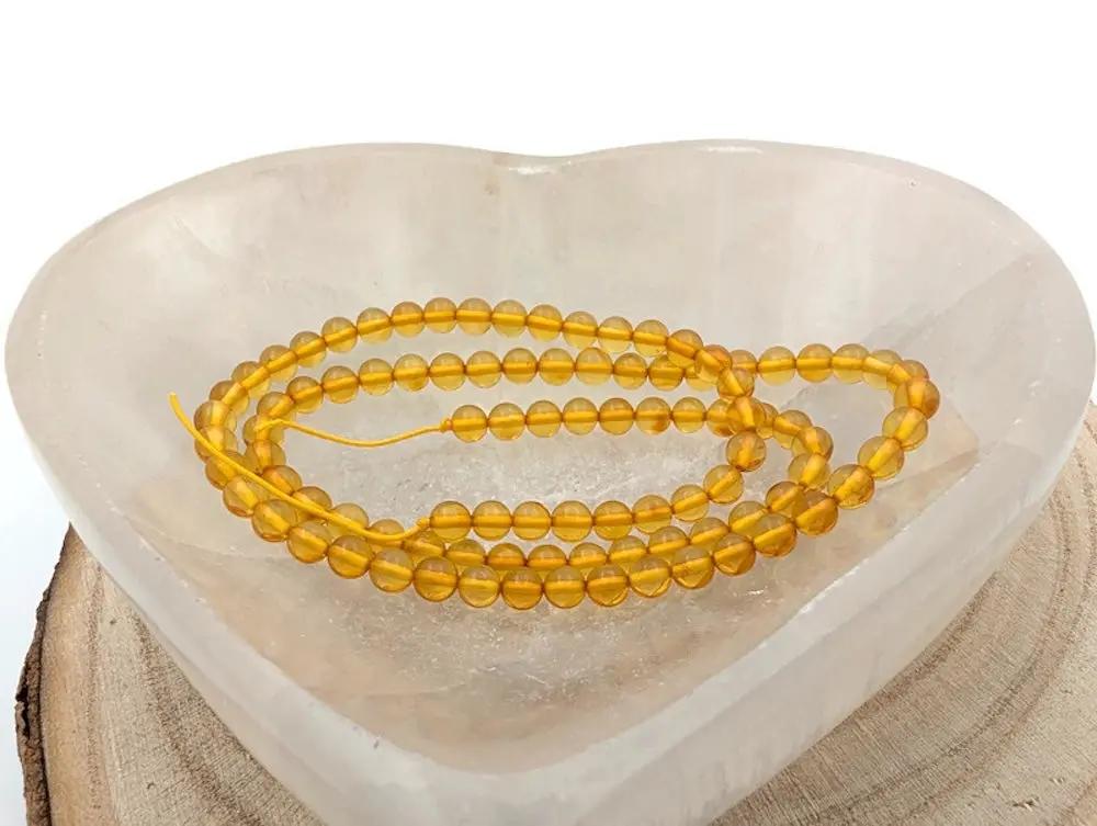 Ambre naturel - 4 mm - fil de 41 cm Les Précieuses Perles