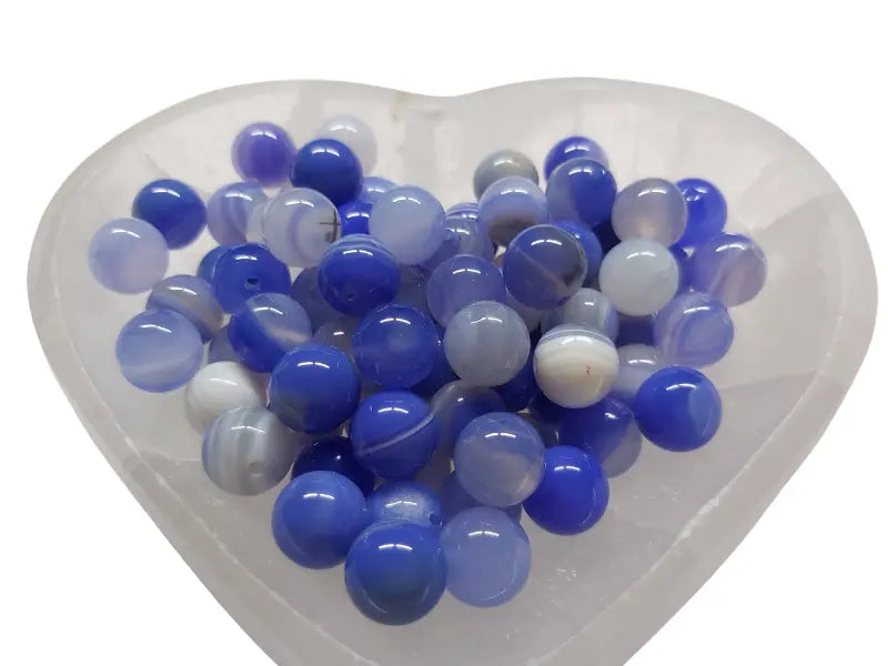 Calcédoine - 10 mm - 20 Perles Les Précieuses Perles