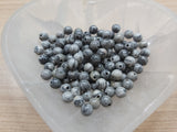 Jaspe Picasso gris - 6 mm - 60 Perles