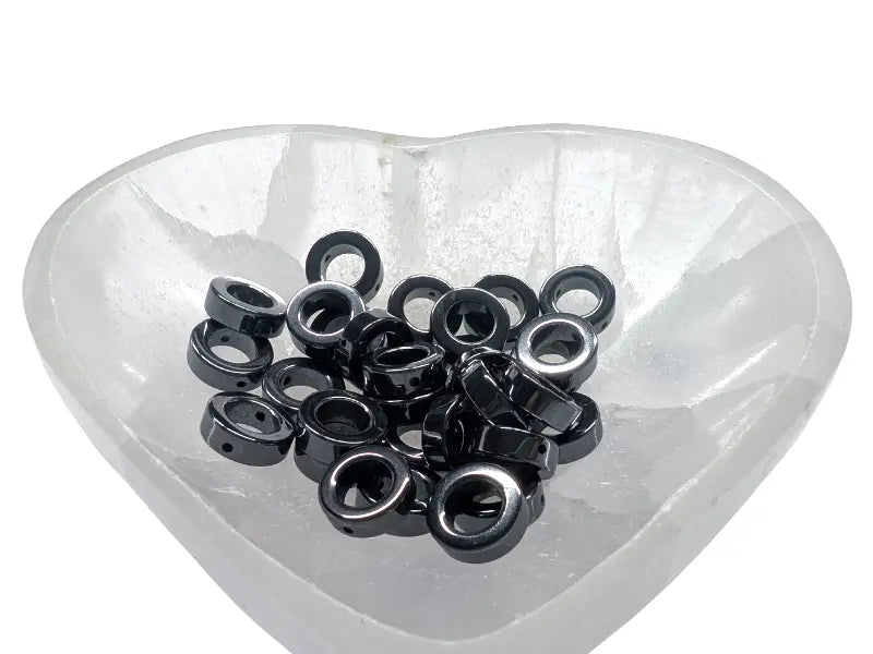 Hématite synthétique Grade A - Donut de 12 mm - 30 Perles Les Précieuses Perles