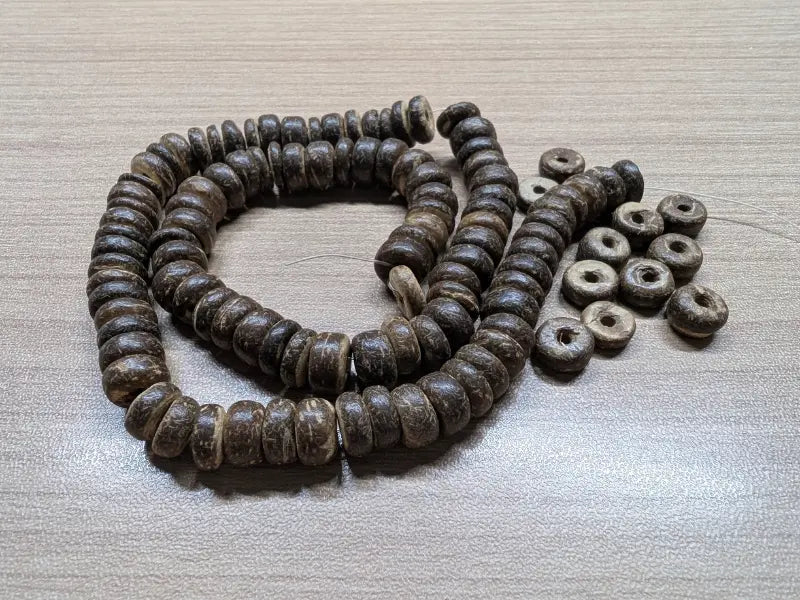 Noix de coco - Rondelles de 8 mm - 100 Perles Les Précieuses Perles