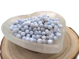 Agate dentelle bleue - 6 mm - 30 Perles