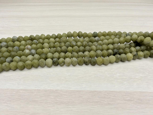 Peridot - 6x4 mm - Perles a facettes - Fil de 39 cm