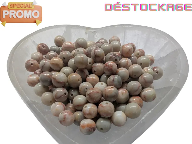 Jaspe beige - 8 mm irrégulier - 40 Perles Les Précieuses Perles