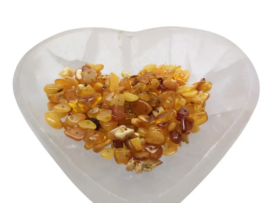 Ambre naturel - Puces percées - 20 cm Les Précieuses Perles