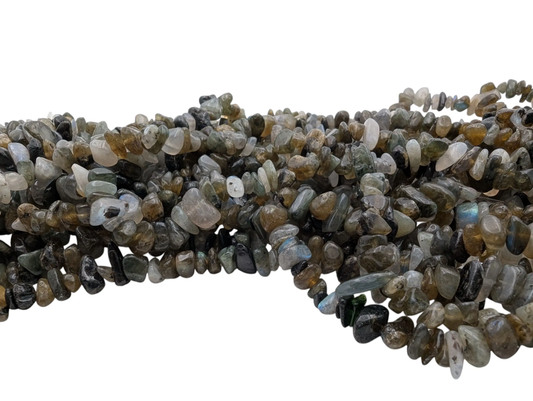 Labradorite - Puces percées - 38 cm Les Précieuses Perles
