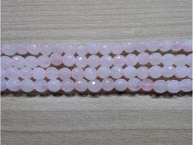 Quartz rose à Facettes - 6 mm - 30 Perles Les Précieuses Perles