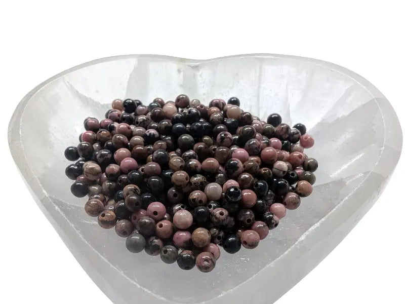 Rhodonite - 4 mm - 80 Perles Les Précieuses Perles