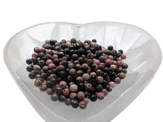 Rhodonite - 4 mm - 80 Perles Les Précieuses Perles