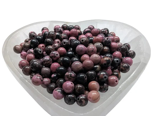 Rhodonite - 6 mm - 30/60 Perles Les Précieuses Perles