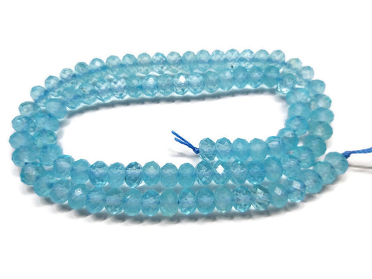 Topaze – perles à facettes 6 x 4 mm – Grade AA – Fil de 38,5 cm Les Précieuses Perles