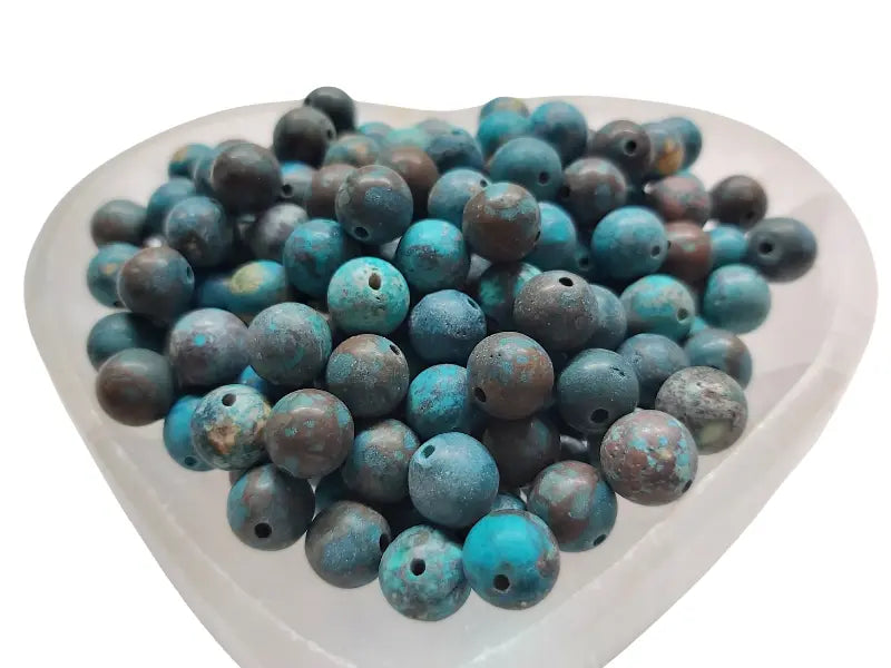 Turquoise Américaine mat - 8 mm - 20/40 Perles Les Précieuses Perles