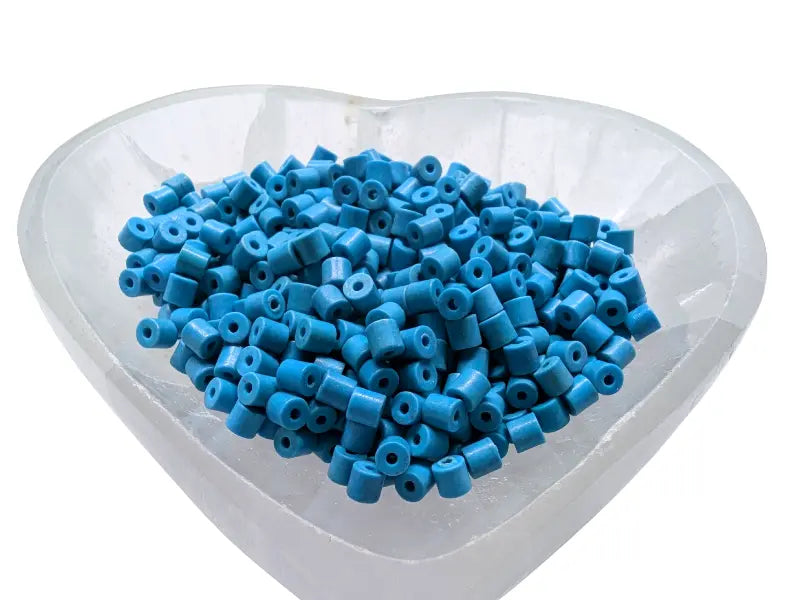 Turquoise synthétique - Tubes 4 x 4 mm - 80 Perles Les Précieuses Perles