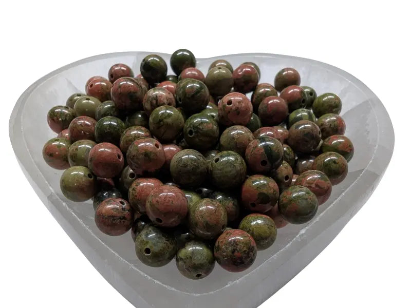Unakite - 8 mm - 20/40 Perles Les Précieuses Perles