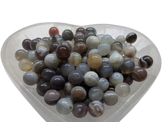 Agate du Botswana - 8 mm - 20/40 Perles Les Précieuses Perles
