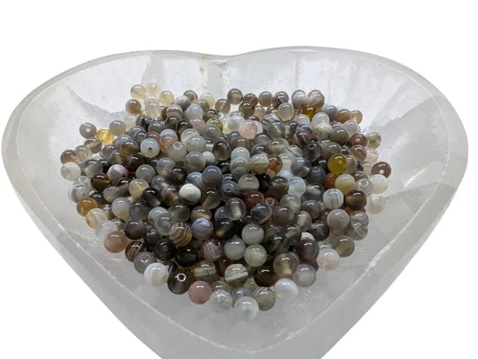 Agate du Botswana - 4 mm - 40/80 Perles Les Précieuses Perles