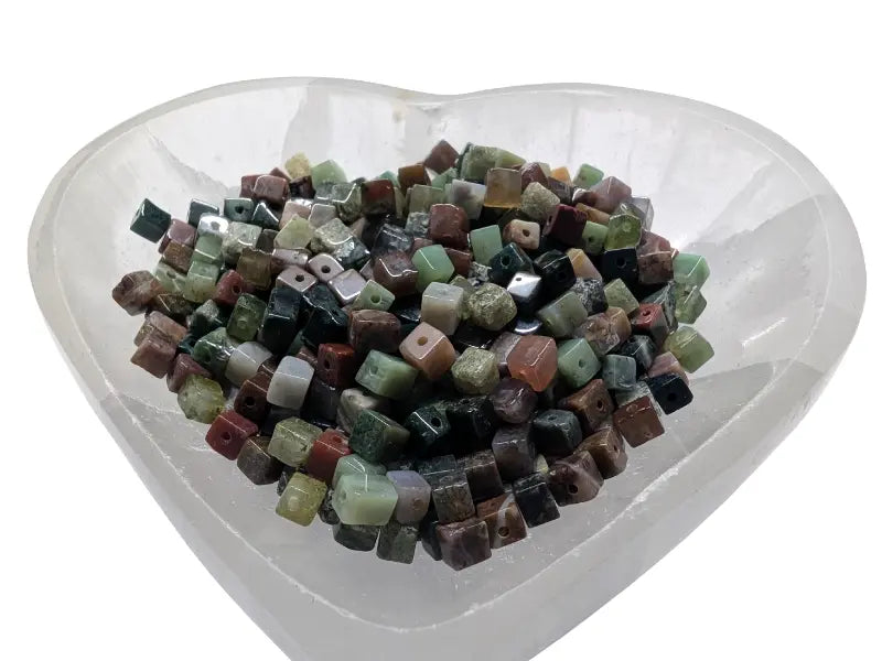 Agate indienne cube - 4 mm - 40/80 Perles Les Précieuses Perles
