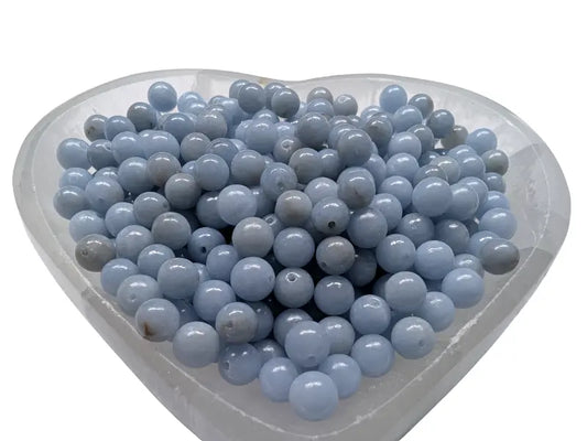 Angélite - 6 mm - 30/60 Perles Les Précieuses Perles