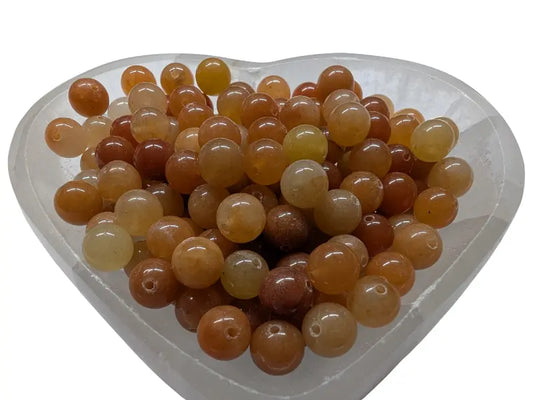 Aventurine rouge pêche - 8 mm - 40 Perles Les Précieuses Perles