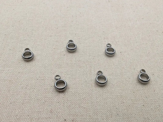 Bélière anneau 6 mm inox - Lot de 10/20 Les Précieuses Perles