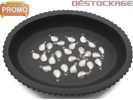 Breloque coquillage inox - lot de 20/40 Les Précieuses Perles