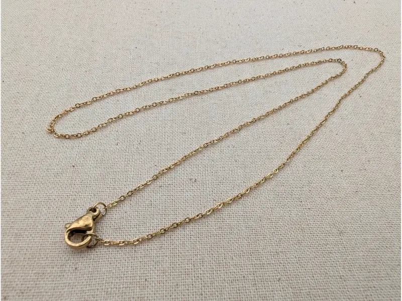 Chaîne acier inoxydable 304 doré IP – 45 cm – Lot de 10 Les Précieuses Perles