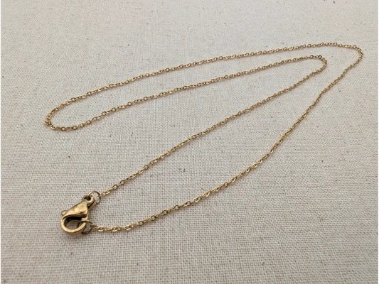 Chaîne acier inoxydable 304 doré IP – 45 cm – Lot de 10 Les Précieuses Perles