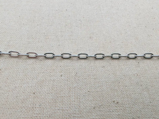 Chaîne mailles forçat inox - 10 mètres Les Précieuses Perles
