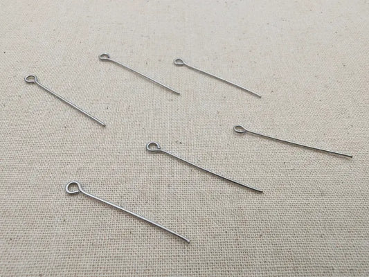Clous à œil 30 mm en acier inoxydable 304 – Ø 0,6 mm – Lot de 100 Les Précieuses Perles