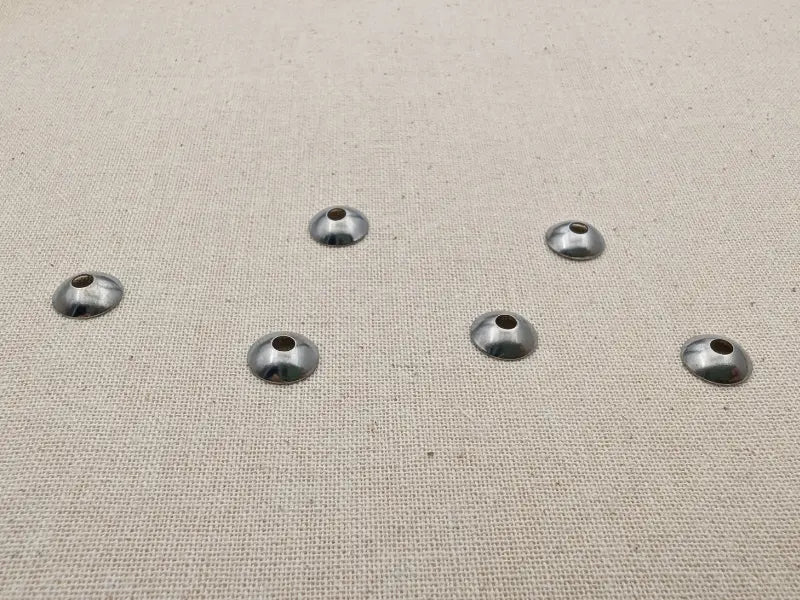 Coupelles pour perles 8 mm en acier inoxydable 201 – Lot de 50 Les Précieuses Perles
