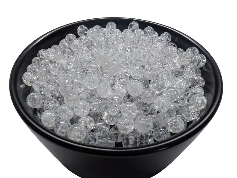 Cristal de Roche craquelé - 6 mm - 30/60 Perles Les Précieuses Perles