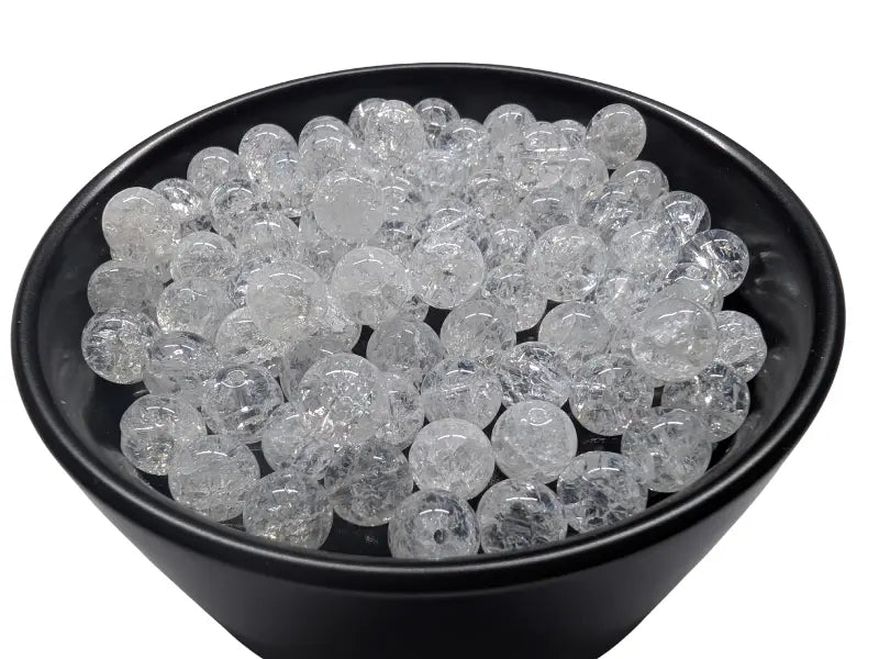 Cristal de Roche craquelé  - 8 mm - 20/40 Perles Les Précieuses Perles