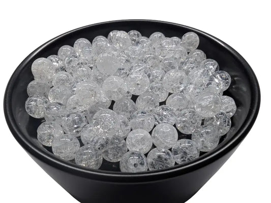 Cristal de Roche craquelé  - 8 mm - 20/40 Perles Les Précieuses Perles