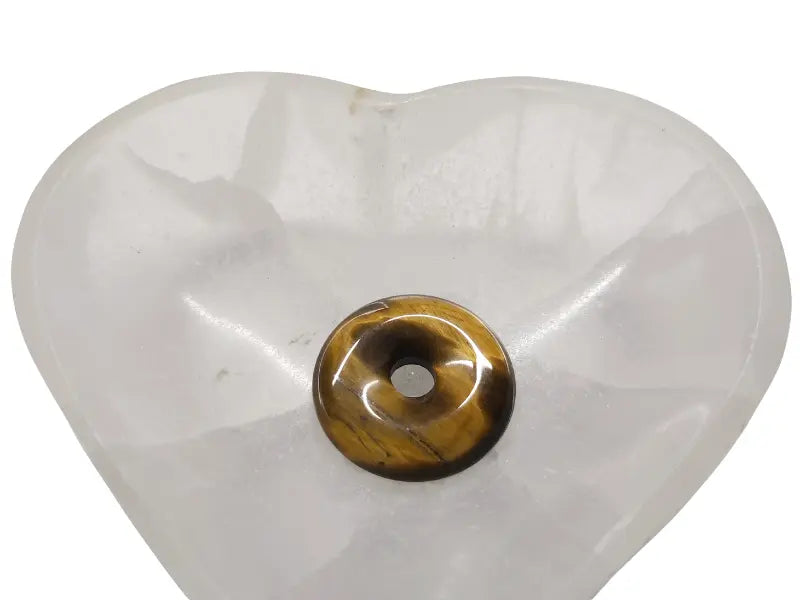 Pendentif rond en pierre œil de tigre Les Précieuses Perles