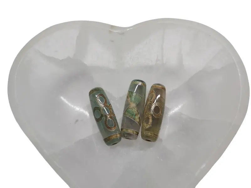 Agate - DZI Tibétaine 5 yeux Les Précieuses Perles