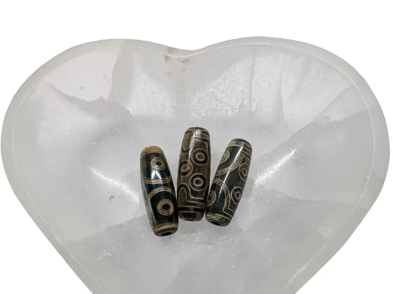 Perle DZI Tibétaine 7 yeux Les Précieuses Perles