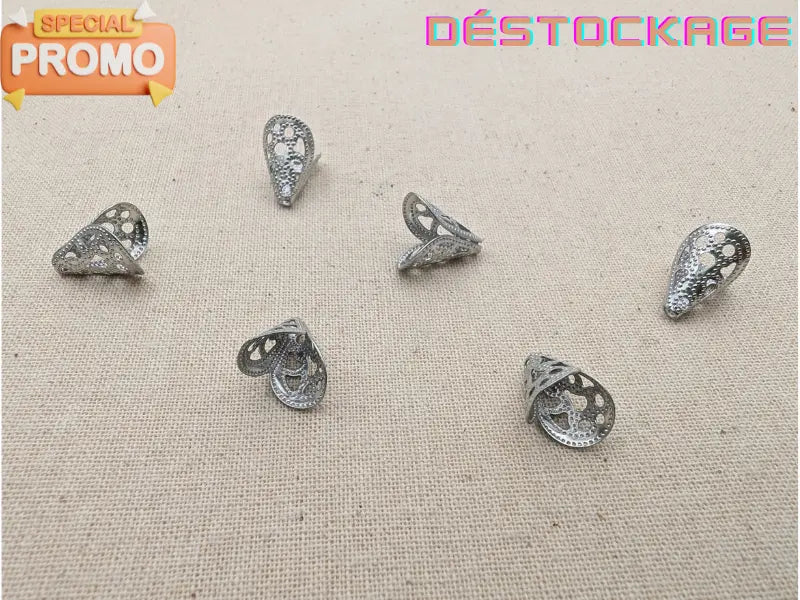 Embout conique ajouré 12 x 10 mm – Trou 3 mm – Acier inoxydable 304 - Lot de 40 Les Précieuses Perles