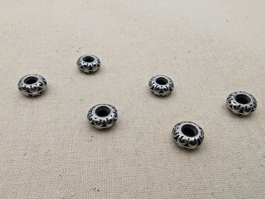 Perle intercalaire gravée 9 x 4 mm – Acier inoxydable 304 – Trou 3 mm Les Précieuses Perles