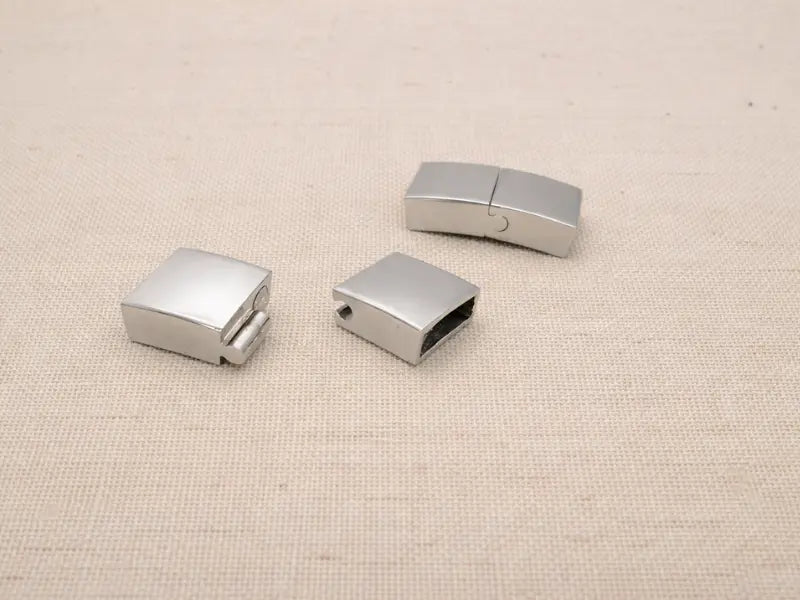 Fermoir magnétique pour bracelet cuir 10 x 3 mm – Acier inoxydable 304 Les Précieuses Perles