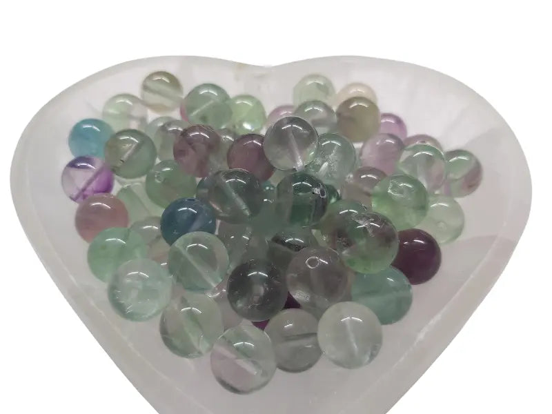 Fluorite Grade A - 10 mm - 20 Perles Les Précieuses Perles