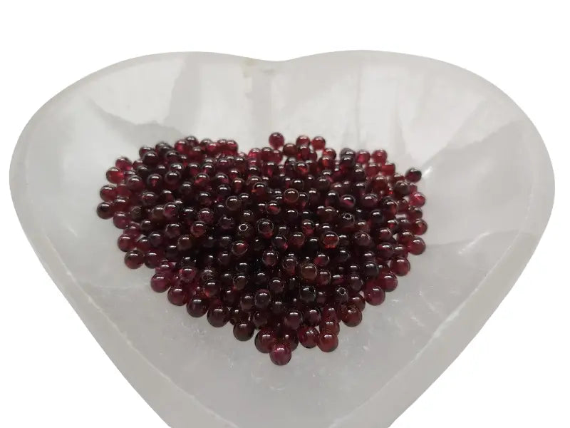 Grenat Grade A - 3-4 mm - 80 Perles Les Précieuses Perles