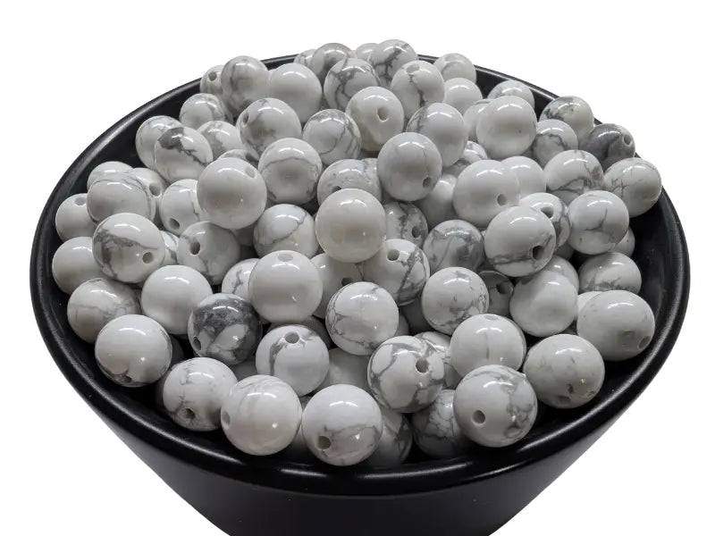 Howlite blanche - 8 mm - 20/40 Perles Les Précieuses Perles