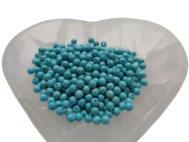 Howlite turquoise - 4 mm - 80 Perles Les Précieuses Perles