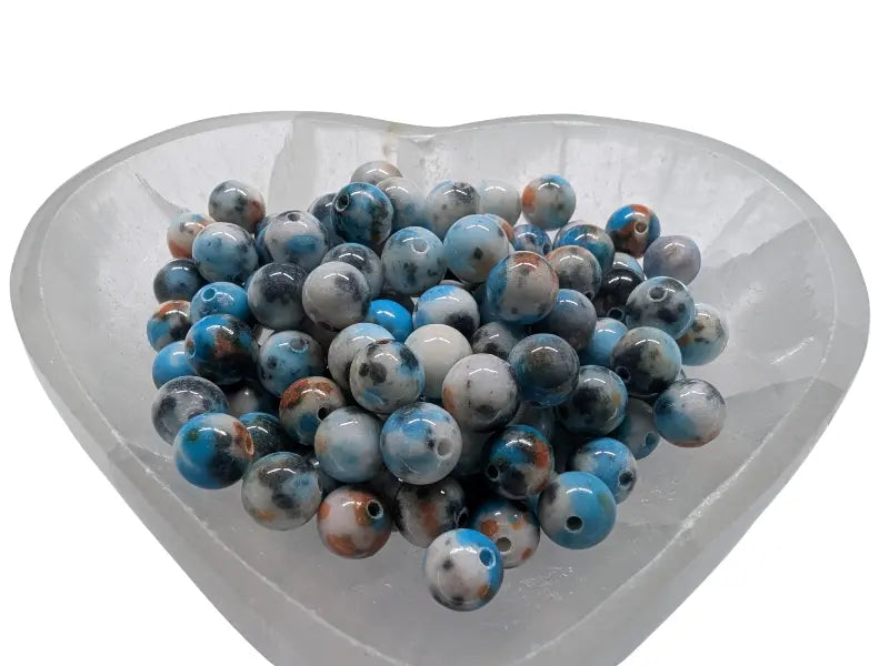 Jade multicolore - 8 mm - 40 Perles Les Précieuses Perles