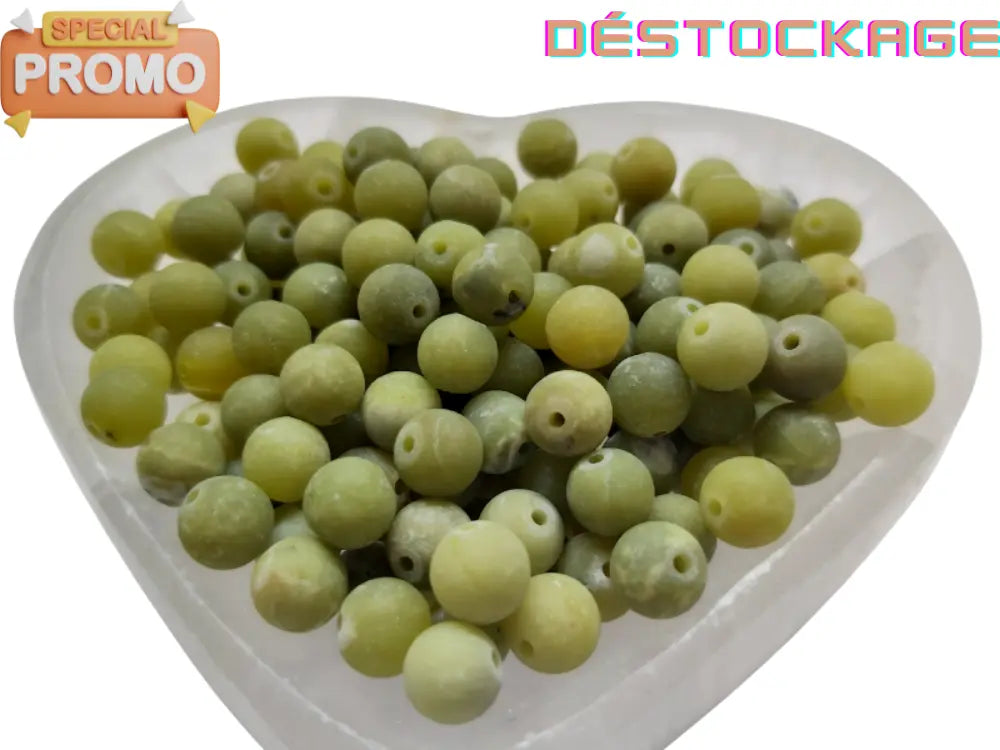 Jade vert mat - 8 mm - 40 Perles Les Précieuses Perles