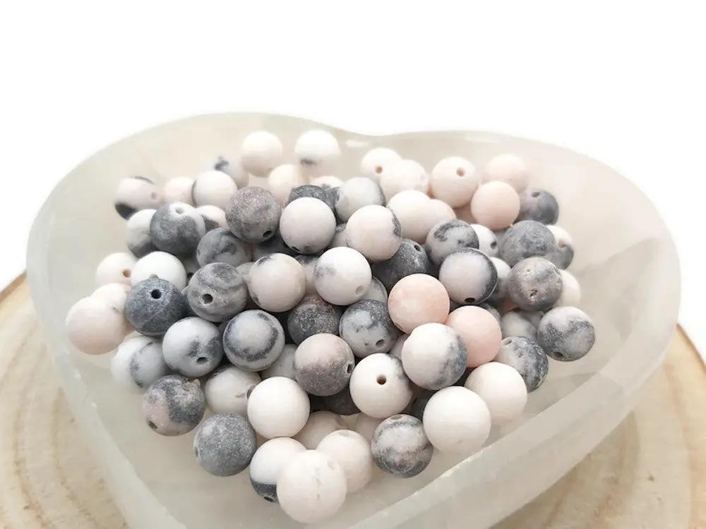 Jaspe zèbre - 8 mm - 40 Perles Les Précieuses Perles