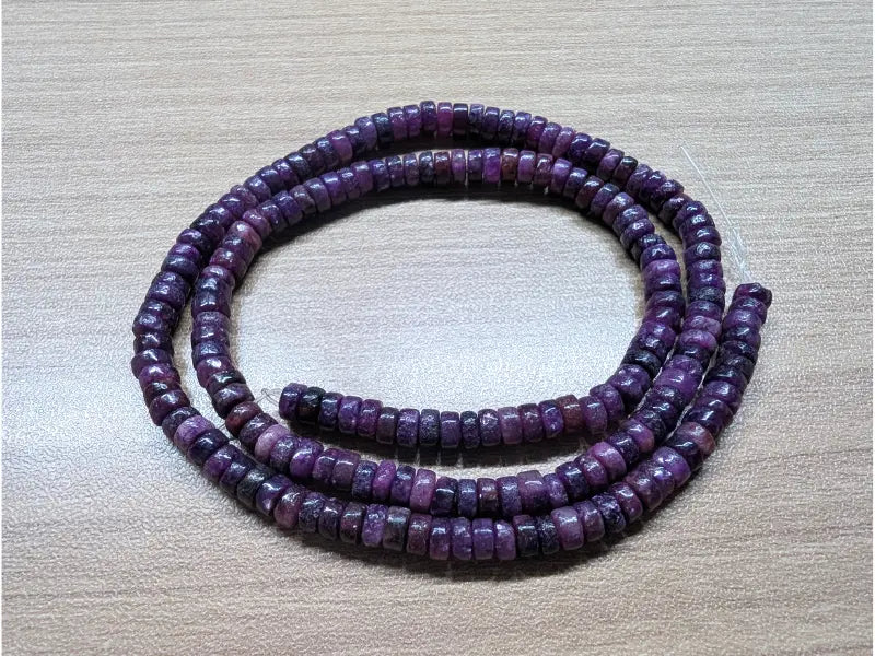 Lépidolite  - Perles heishi 4,5 x 2,5 mm - Fil de 40 cm Les Précieuses Perles