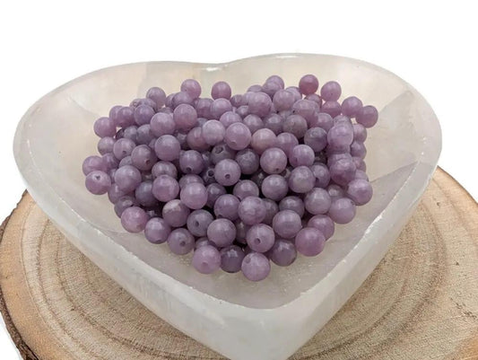 Lépidolite  - 6 mm - 30 Perles Les Précieuses Perles