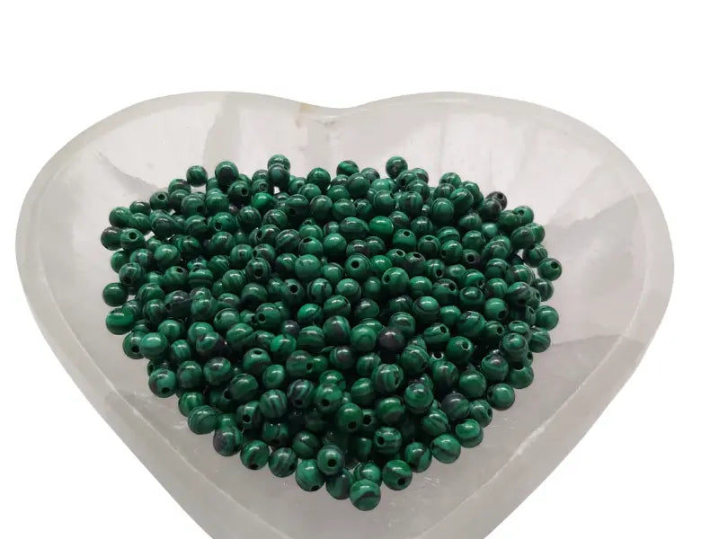 Malachite verte synthétique - 4 mm - 80 Perles Les Précieuses Perles